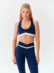 Midnight/White Scoop Bra