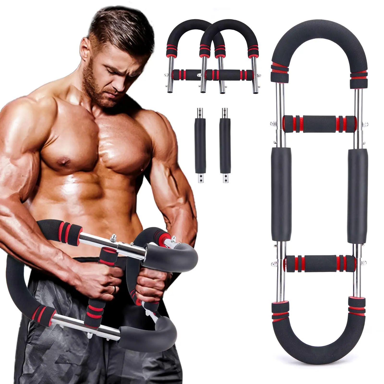 Twister Arm Trainer,Adjustable Chest Arm Workout Equipment,Chest Exerciser for Men,Arm Trainer for Men,Chest Clip Muscle Trainer,Portable Arm Exercise Equipment,Upper Body Workout Equipment