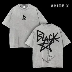 Retro Vintage Blackstar X Chain Scythe - Soul Eater Anime Double Printed  Washed T-Shirt Unisex Mineral Anime Manga Wash Heavy Cotton T-shirt, Gift For Anime Fan Lover