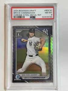 2024 Bowman Chrome Draft Bryce Cunningham 1st Steel Metal #’d /100 Yankees Ace