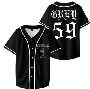Grey 59 SuicideBoyz 2026 Tour Baseball Jersey, Unisex Fan Shirt, Limited Edition, Hip Hop Concert Tee, Casual Streetwear Jersey for Men & Women