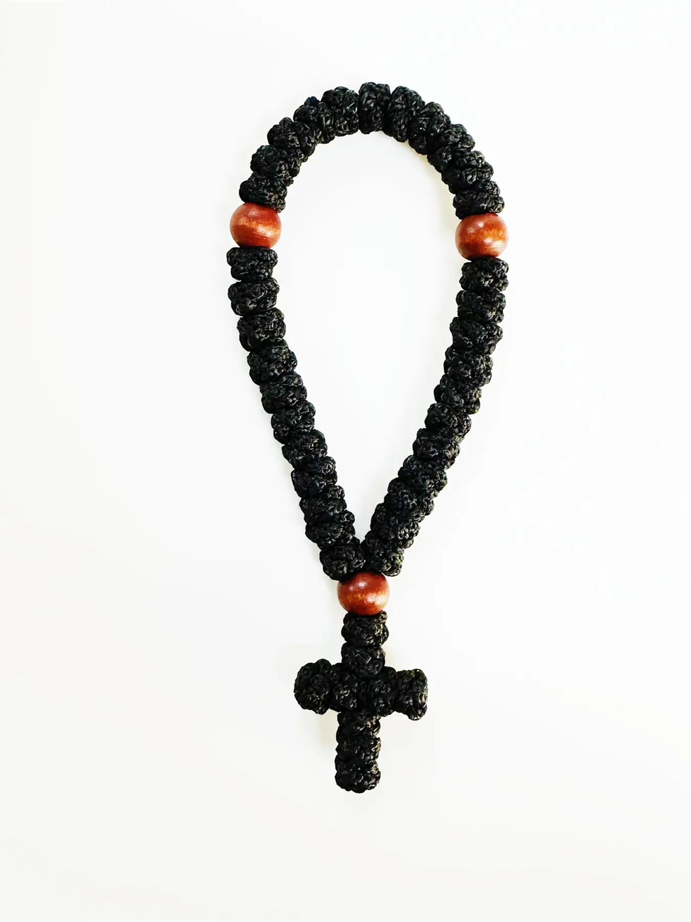 Handmade Christian 33 Knot Orthodox Greek Omboskoini Prayer Rope, Protection Blessing Cross Charm, Easter Gift, Car Hanging Charm, Car Hanging Decoration, Car Ornament, Car Accessory