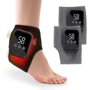 2Pack Triple Method Foot Massager with Heat mode and Compression Functions, 3-in-1 massage machines Heated Foot and Ankle Wrap with Vibration and Compression Functions, Portable Foot Massager, Suitable for Home and Travel Use, Compression Leg