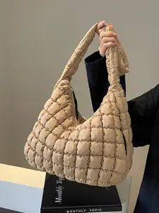 Stylish Minimalist, Quilted Puffy Design, Solid Color, Spacious and Versatile, Everyday Crossbody Bag, Quilted Shoulder Bag, Perfect for Daily Commutes and Shopping Trips