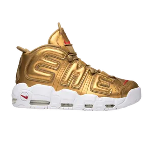 Supreme x Nike Air More Uptempo 'Metallic Gold'