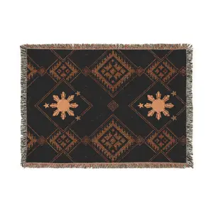 Filipino Sun Woven Blanket, Filipino Dad Gift, Father’s Day Gift for Filipino Dad, Pinoy Pride Throw Blanket, Filipino Inspired Blanket