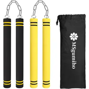 Safe Foam Rubber Training Nunchakus with Steel Chain for Kids Adults & Beginners Practice and Training