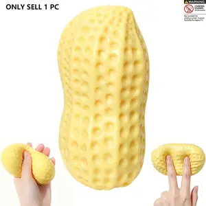 Peanut Squishies Stress Ball Soft Squeezable Fidget Toy for Adults Slow-Rise Decompression Stress Relief Food Fidget for Gifts and Desk Decor