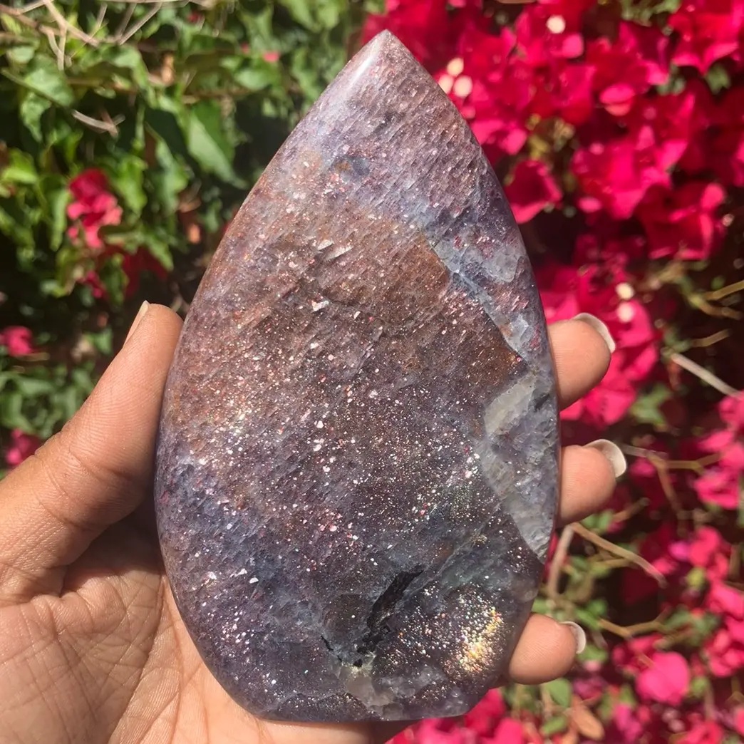 Blue Blood Iolite Crystal Teardrop Flames natural crystal