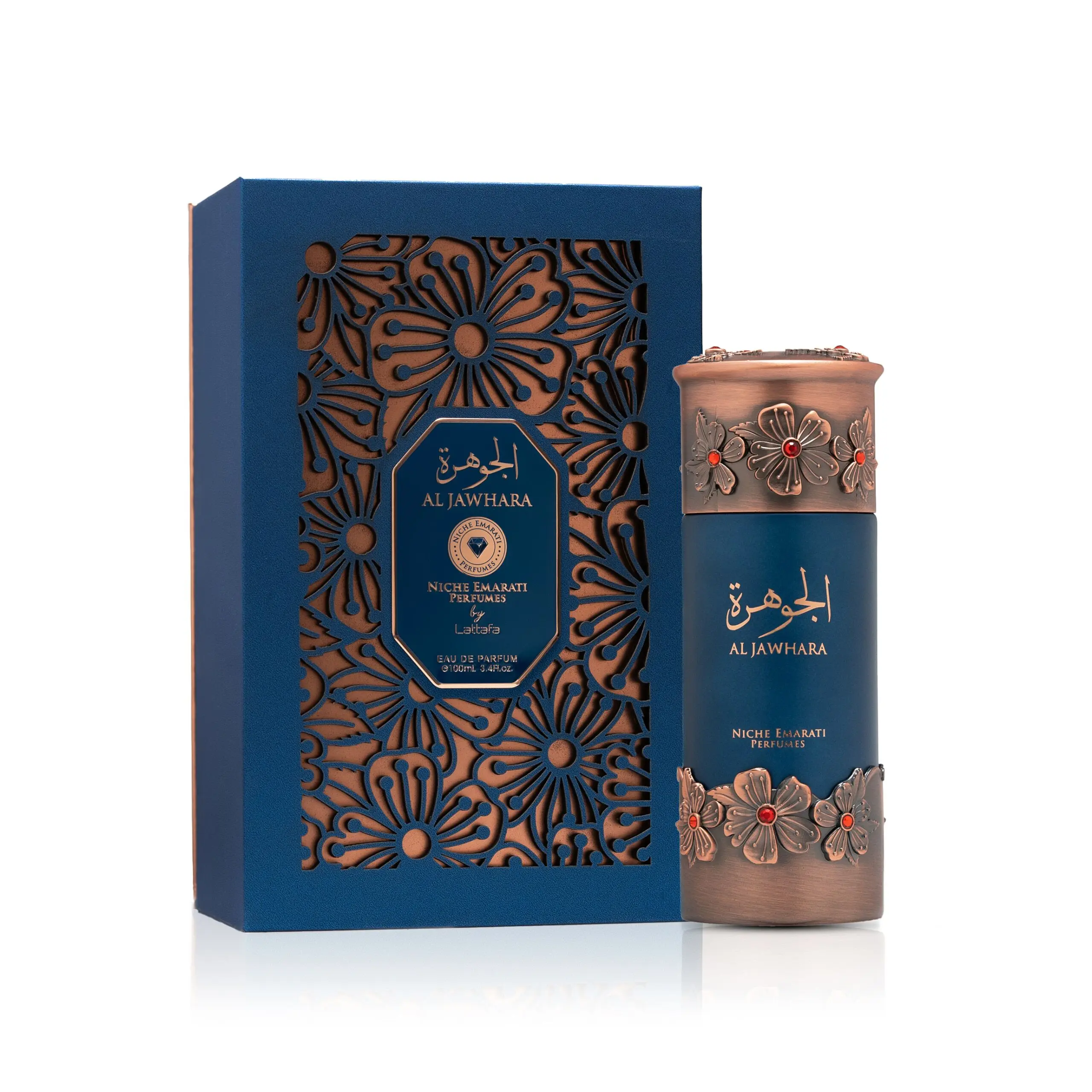 Lattafa Al Jawhara EDP Arabian Luxurious Perfume - 3.4 fl oz (100ml) Men's Arabian Fragrance with Amber, Floral, Spice, Wood Notes, Alcohol-Infused, for Daily Wear, Evening Occasions, Arabian Perfume