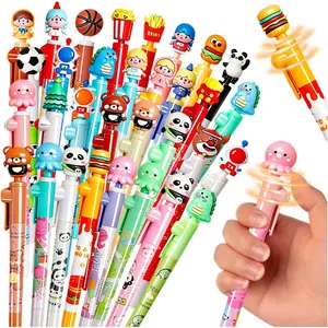 32 count Fidget Spinner Pens, Fun Cute Panda, Astronaut, Hamburg Pens for    Rotating Pen for School, Office, , Birthday Gifts Supplies Classroom Rewards.