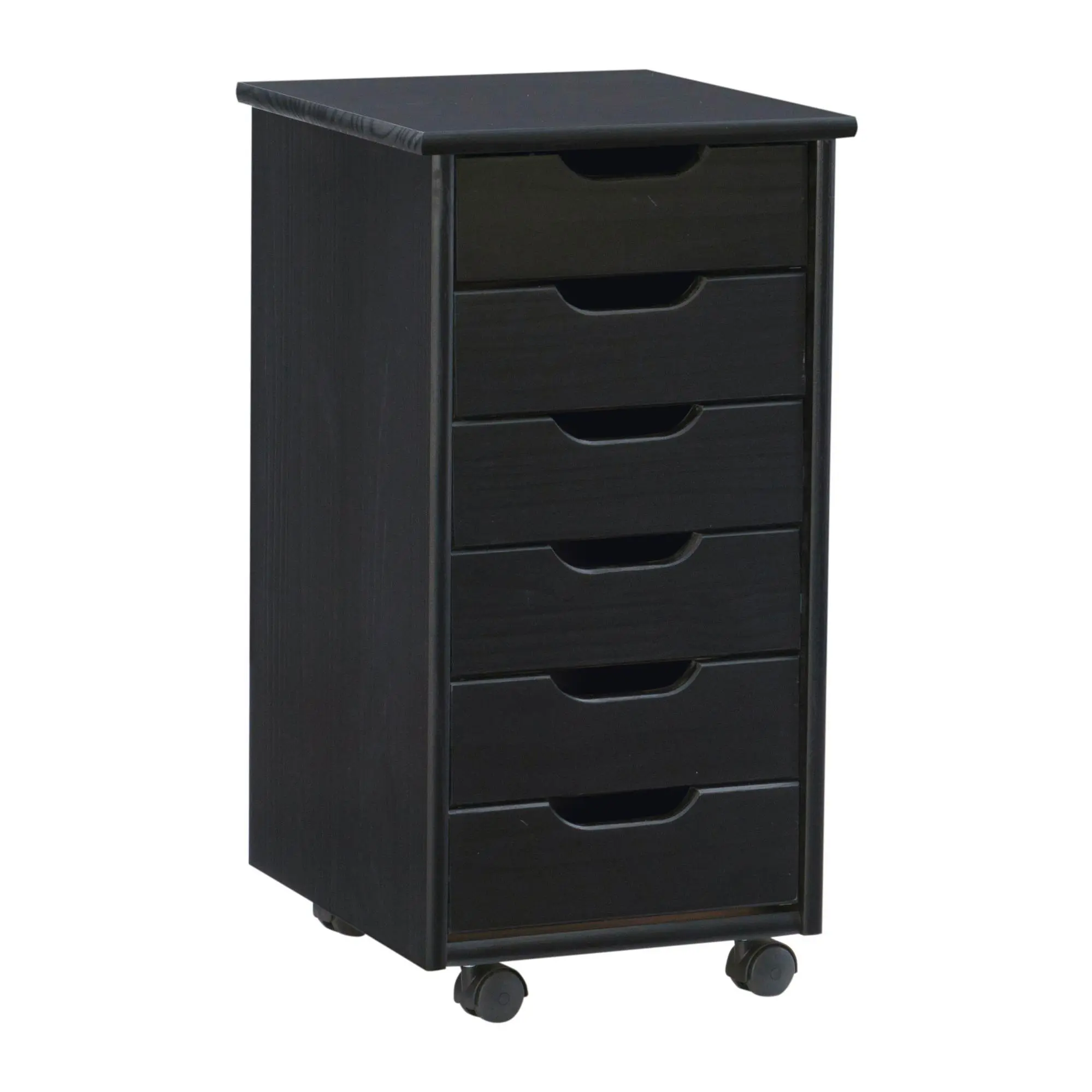 Linon Home Karla Six-Drawer Rolling Storage Car t