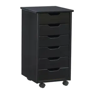 Linon Home Karla Six-Drawer Rolling Storage Car t