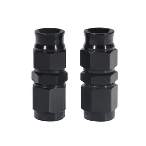3mirrors 6AN Aluminum Straight Swivel Hose End Fitting for PTFE Reusable Fuel Lines AN6, 2PCS