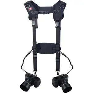 BATTER MUXIN Camera Strap Double  Camera Strap Harness Quick Release Adjustable Dual Camera Tether Strap and Safety Tether for DSLR SLR Camera