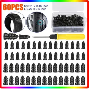 60 pieces of rubber nail set for repairing car tires, General Motors motorcycle repair nails, trucks, bicycles, scooters, puncture repair tools, Tire Repair Kit