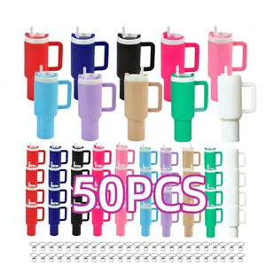 50pcs Colorful Mini Cup Keychains with Handles - Multifunctional Lipstick & Accessory Rings in Assorted Colors (Red, Black, Purple, Blue, Pink) for Keys, Bags & More