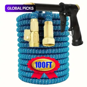 Expandable Garden Hose Set, Garden Hose with 3/4 Inch Heavy Duty Solid Brass Connector, Lightweight & Leak Proof Water Hose for Watering & Car Washing #GLOBAL PICKS