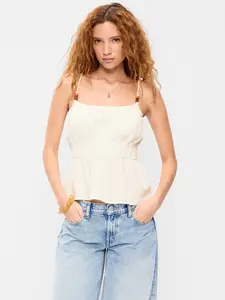 Old Navy Women's Beaded Strap Smocked-Waist Tank Top