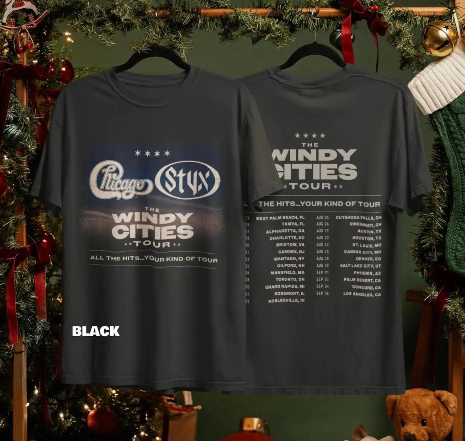 Unisex Chicago STYX 2026 Tour Dates Shirt, Classic Rock Tee, Concert Merch, Unisex Vintage Graphic Shirt