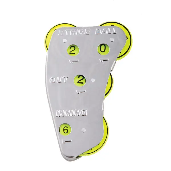 Champion Sports SI4 4-Wheel Umpire Indicators - Optic Yellow, Pack of 12, Stainless Steel, 0.07 lbs, 3"x2"x1", Accurate Behind Plate, Counts Strike Ball, Out, Innings, for Individual Athletic Use in Athletic Market