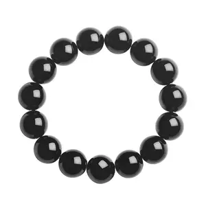 Genuine Natural Obsidian Bracelet 6-18mm Unisex, Includes Certificate & Gift Box, Great Gift for Loved Ones