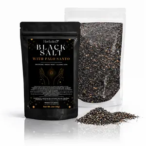 Herbalista Viral Palo Santo + Black Salt 2oz (56g) | Protection & Cleansing, Ritual & Spell Salt for Witchcraft and Wiccan Practices, Spiritual Purification.