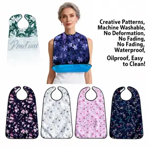Adult Bib Easy Care, Waterproof Stain Resistant, Suitable for Elderly and Disabled, Unisex Dining Protection Cover, Cooking Apron, Easy Cleaning Apron, Novelty Cooking Aprons