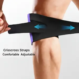 Unisex Knee Brace 2-Pack, Side Stabilization & Patella Gel Support, Non-Slip Adjustable Compression Sleeve, Ideal for Sports