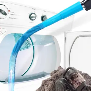 ryer Vent Cleaner Kit Dryer Lint Vacuum Attachment Brush, Lint Remover, Dryer Vent Vacuum Hose Replacement Parts, Blue