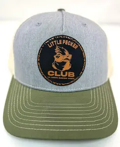 Little Peckers Club 112FP Richardson Snapback Hat with Leather Patch, Adjustable Closure, and Breathable Mesh Back