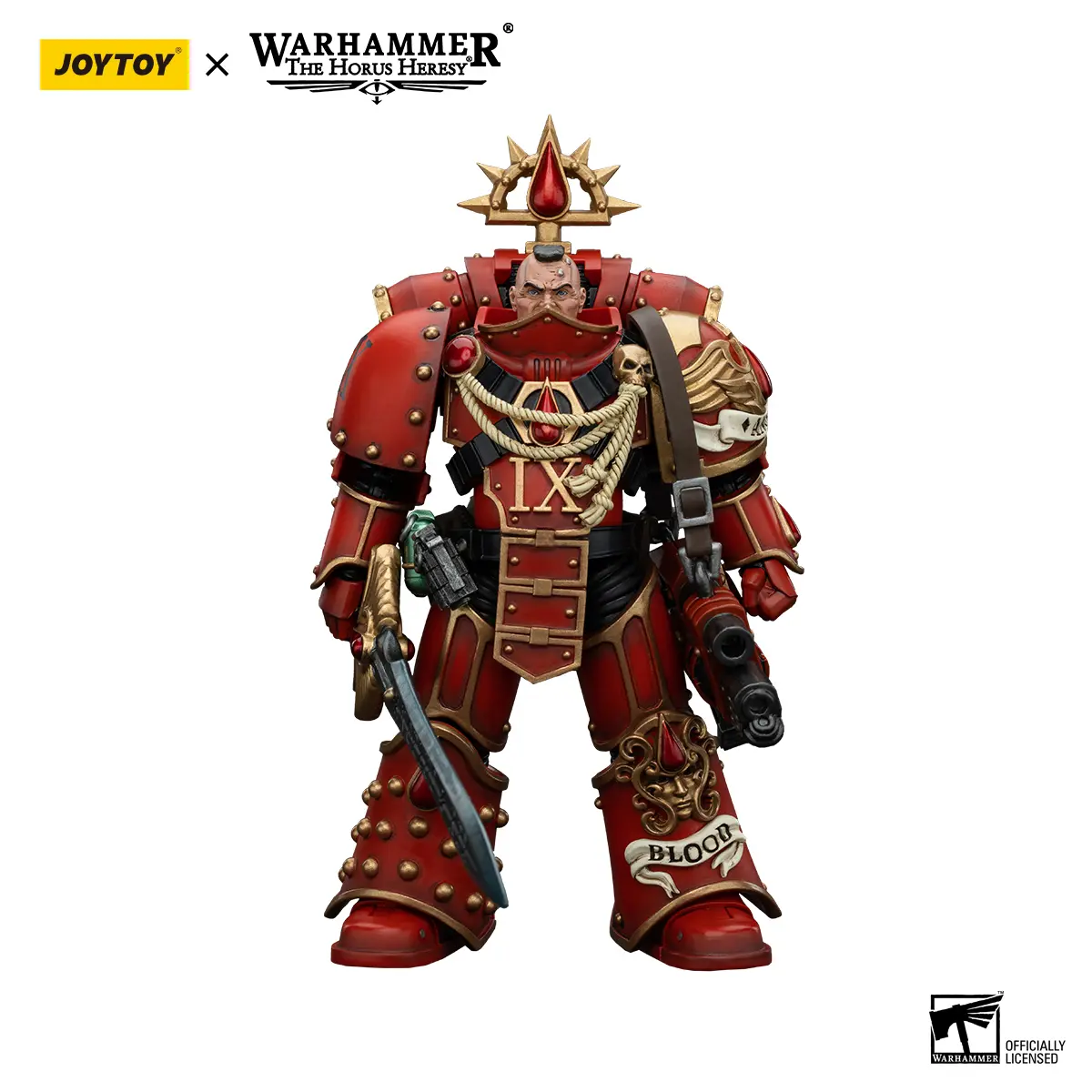 JOYTOY Warhammer 1:18 Scale Blood Angels Raldoron First Captain Action Figure JT00720, Collectible Decorative Collectibles Item, Collectible Game Figure, Action Figure Statues