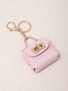 Plaid Mini Coin Purse Keychain, Multi-Color Small Chic Coin Bag, Car Backpack Charm, Fashionable Daily Use, Holds Keys, Coins, Cards