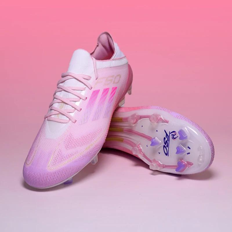 Professional F50 Soccer Cleats – FG/TF Studded Football Boots for Men Women, Durable Comfortable Shoes for Grass Training & Competition