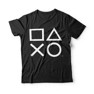 PlayStation PS5 Gamer Controller Icons in Classic White Tank Top Breathable Graphic Tee Peak Design Sweatshirt Hoodie