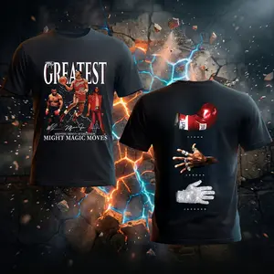 CCMA STORE Jordan Tyson - Jackson The Greatest Shirt, MIKE'S THE TRINITY OF GREATNESS – MIGHT MAGIC MOVES TEE , Like Mike Goat Unisex Graphic Crewneck Cotton, Music Concert Shirt, Perfect Gift for Men and Women.