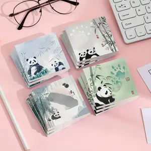 4pads (200pcs) Cute Panda Sticky Notes, Humorous Memo Pad, Creative Gift for Note-Taking, Fun Office Supplies, Graduation Season Gift