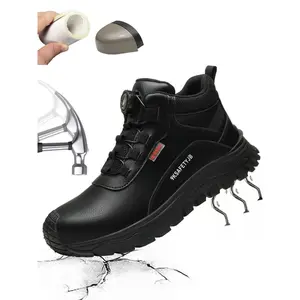 JuBang Men's Safety Shoes Anti-slip Anti-puncture Durable Work Shoes for Industrial Construction Fashionable Men's Wear