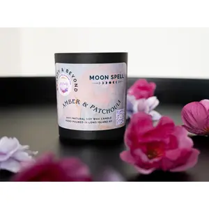 Moon Spell Candle, Hand-Poured Patchouli & Amber Candle