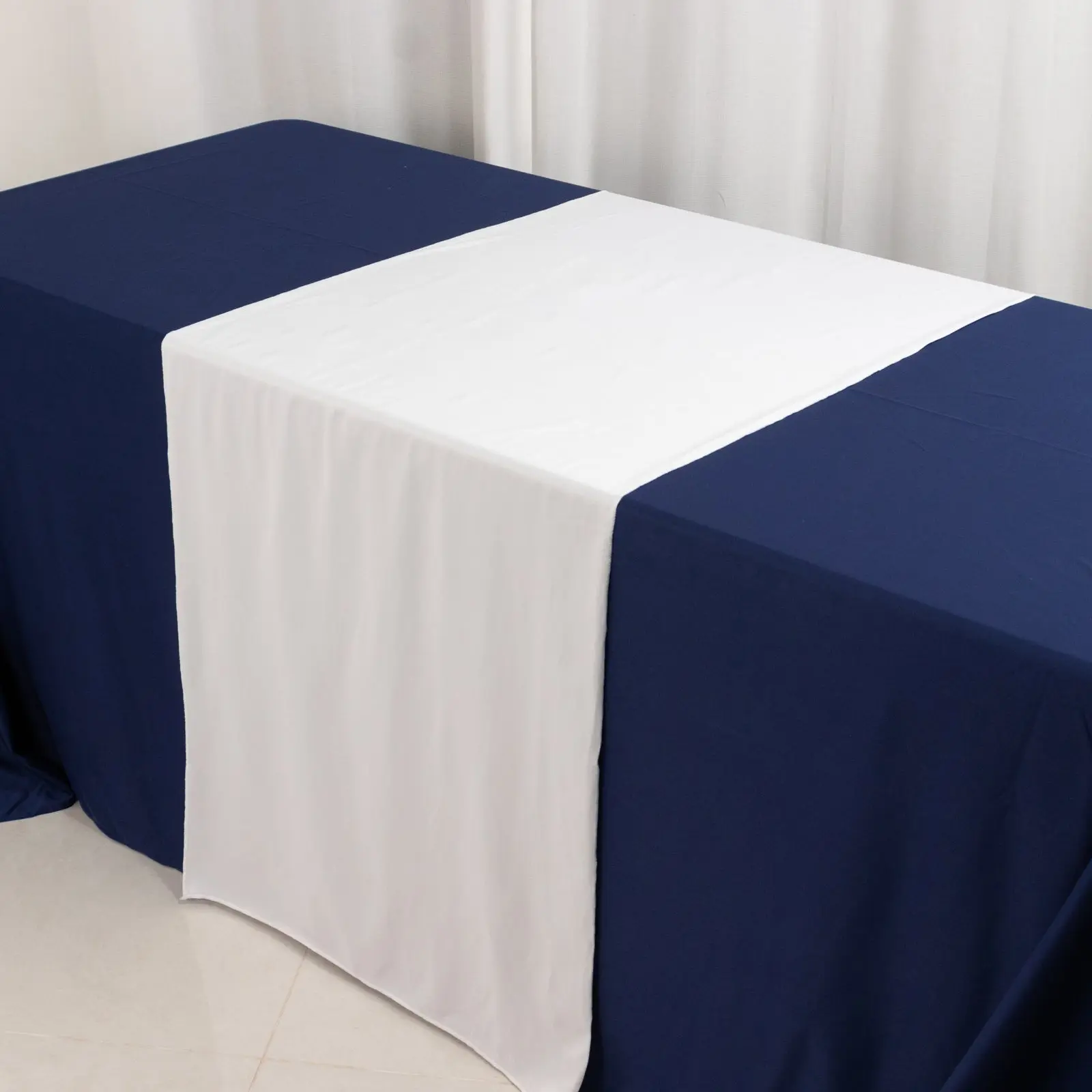 Premium Polyester Wide Table Runner, 24"x72" White - Sublimation Printable Banner for Weddings, Birthdays, Corporate Events