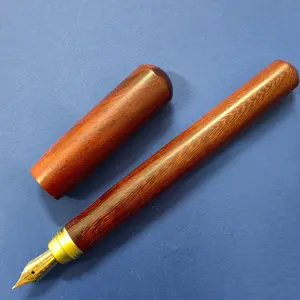 1 steel pen, 0.5 mm fine tip, solid wood barrel, brass fittings, twist cap, suitable for calligraphy creation; top choice for creative work; elegant, high-end, luxurious and regal; fits a 2.6 mm diameter; deep, smooth texture; ideal for Valentine’s Day, b