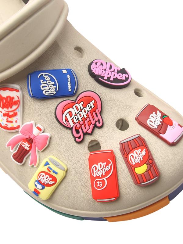13-Piece Dr Pepper Drinks Series Shoe Accessories Set, Shoe Charms For Clogs Shoe Decoration Premium Quality Popular Shoe Accessories for Great Gift