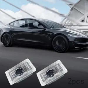 💡🚗 2 Pcs Nano-Glass HD Welcome Light | Tesla Interior Exclusive Upgrade ✅ 3-4x Bright Clear Projection In Daylight ✅ Dual Lens Optional ✅ Tool-Free DIY Installation | Style & Safety In One