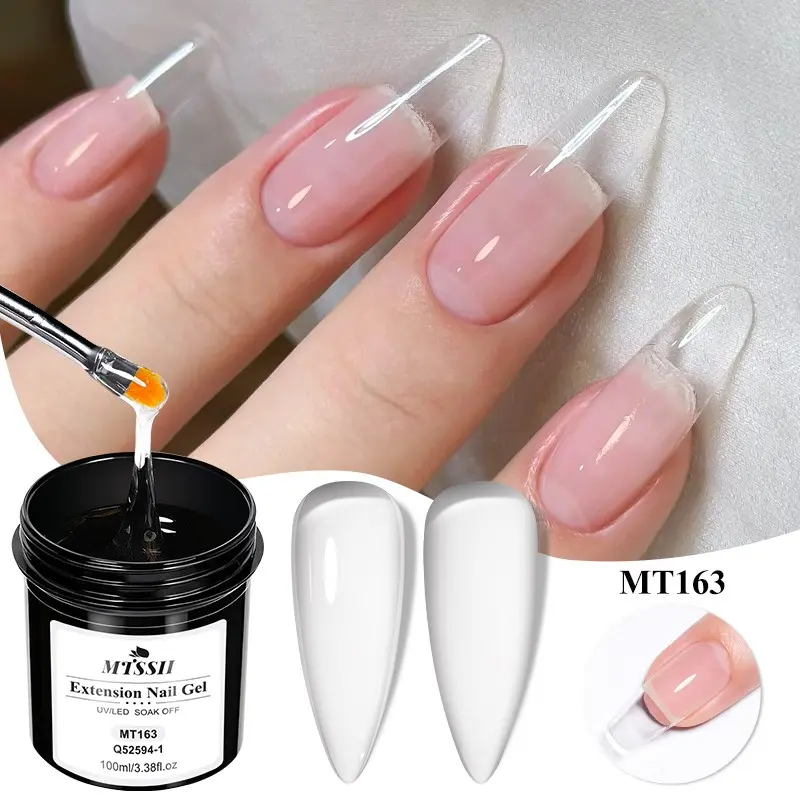 Mtssii 100ML Nail Extension Gel, Soak Off Gel, Uv Light Gel Manicure, Builder Gel for Nail Extensions, Easy to Apply, Manicure & Protection, Salon Equipment, Nail Art Supplies, Nail Care, Nail Products