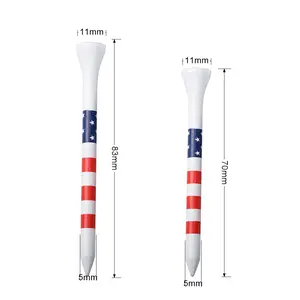 Golf Nails Color Striped Ball TEE Bamboo Nails Ball Holder 70/83mmGolf Off-course Accessories E18 funny