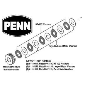 Penn Part 006 114HSP SKU#1180391 HT-100 Drag Washer Kit (UPC# 031324611412)
