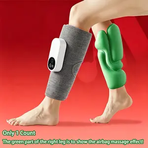 Air Compression Leg Massager with Heat, Cordless Calf Massager with 3 Intensities & 3 Modes & 3 Heat Levels, Muscle Relaxation,  Gifts for Dad Mom Men Women, 1 Count