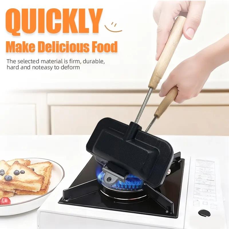 Kitchen Sandwich Grill Pan—Suitable for induction cooktops and gas stoves, it's the perfect choice for home kitchens