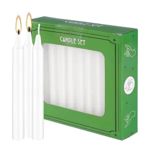 Set of 40 White Spell & Chime – Premium Mini Taper Candles for Rituals, Prayer, Birthdays, Meditation, Altar - 4 Inch Tall, Unscented (White)