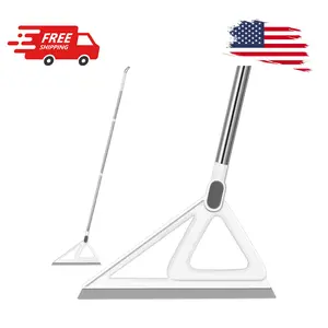 Multifunction Squeegee Broom for Floor, Rubber Silicone Broom for Floor Cleaning (Grey, 54 INCH)